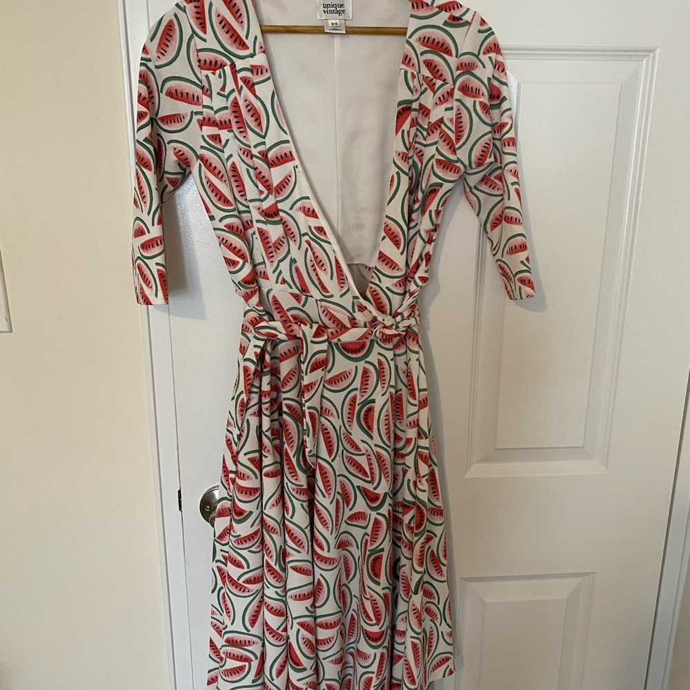 Watermelon wrap dress